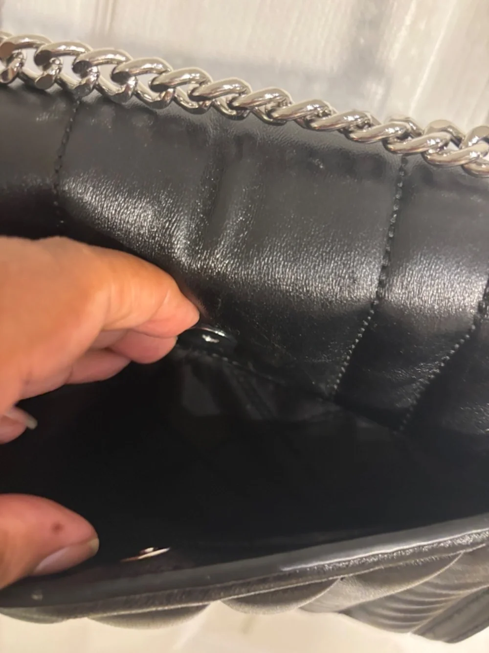 Michael Kors Black Quilted Chain Shoulder Crossbody Bag